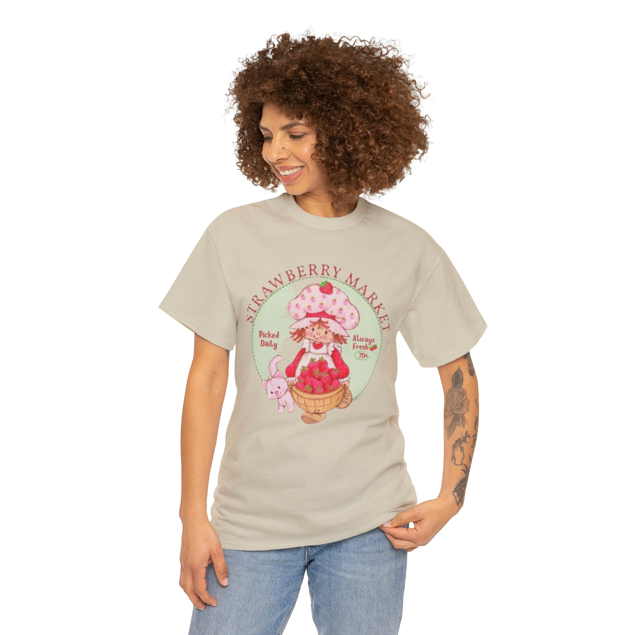 Strawberry Shortcake-  Unisex Heavy Cotton T-Shirt - Creations by Chris and Carlos
